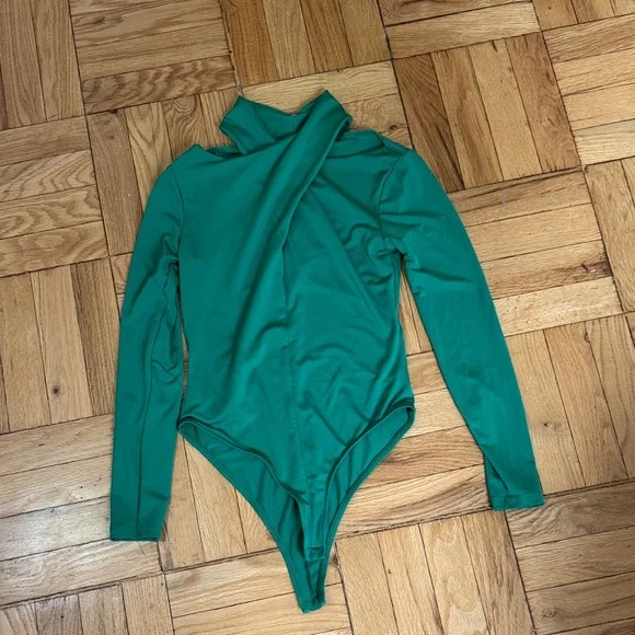 Zara Green Long Sleeve Bodysuit - Picture 3 of 5